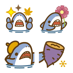 Autumn Small shark cute Emoji