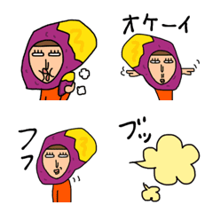 Funny emoji of sweet potato Teimu