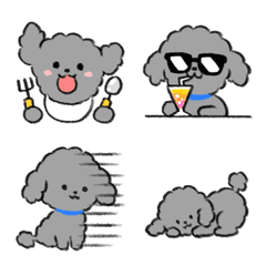 Silver poodle Emoji
