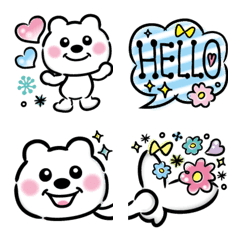 White Bear OTONA POP Emoji