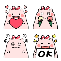 Very cute girl bear emoji