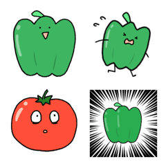  Green pepper and tomato