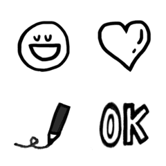 simple emoji monochrome 2