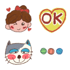 cute girl cat Emoji 201910