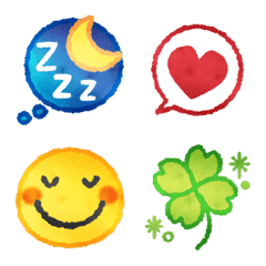 Watercolor illustrations,Smile  emoji