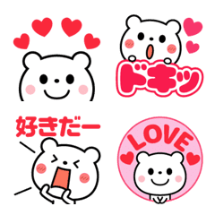 Love emoji of a pretty bear.