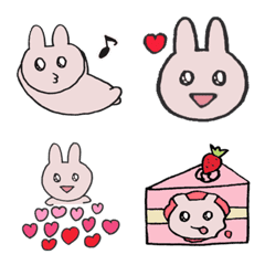 A rabbit with shinning eyes/ emoji No.5