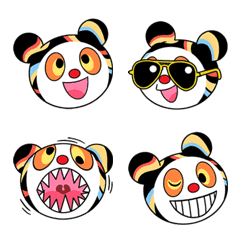 Beruang wajah panas bergaris Emoji