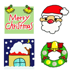    Christmas version of cute emoji 
