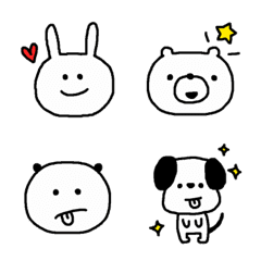Simple and cute animal emoji
