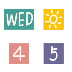 Cute PDA Calendar Emoji Label Sticker 2
