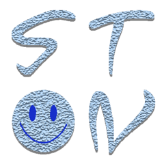 Batu Biru (A-Z) Bouldering Emoji Imut