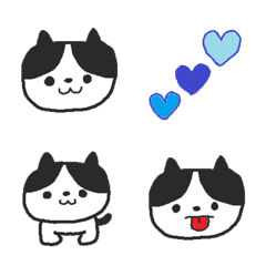 Simple black and white cat Emoji