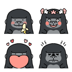 Cute and funny gorilla emoji