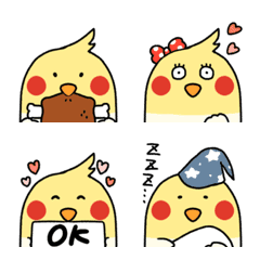 Very cute cockatiel emoji