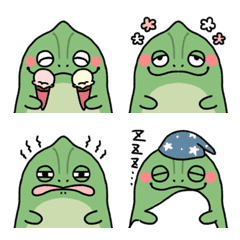Very cute chameleon emoji