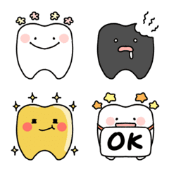 Very cute tooth emoji