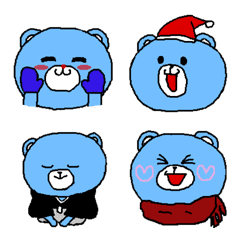blue bear emoji winter ver.