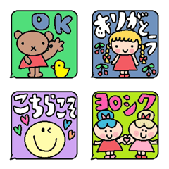 Various conversation emoji set 