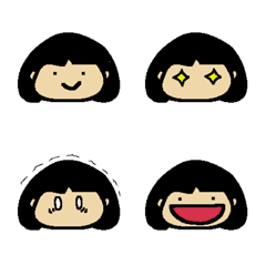 Bob style girl's Emoji 1