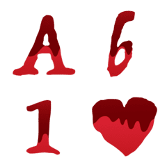 English alphabet letter Halloween red