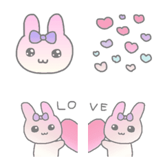 Yumekawaii pastel rabbit emoji