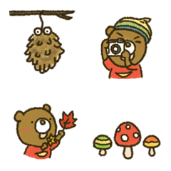 Morikuma autumn emoji