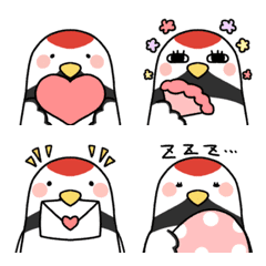 Very cute and fat crane emoji