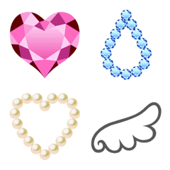 stones and pearls kawaii emoji