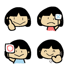 Bob style girl's Emoji 3