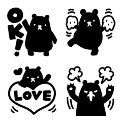 Simple black bear Emoji
