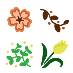 ヨーロッパの刺繍風植物♥️花や葉