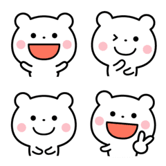 Emoji of a cute white bear