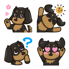 I Love Dachshund Emoji 2