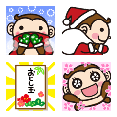 Monkichi's fun emoji (winter-spring )
