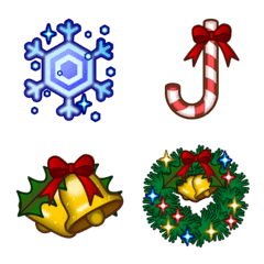 Seasonal scenery emoji set(christmas)
