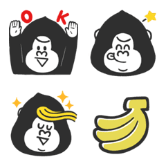 kawaii gorilla emoji