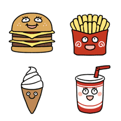 Very cute fast food emoji