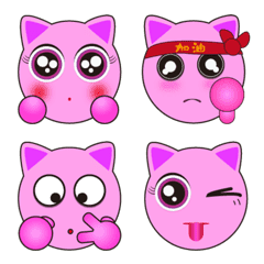 Pink grotesque cat