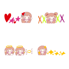 小女孩和可愛裝飾分隔線2.0