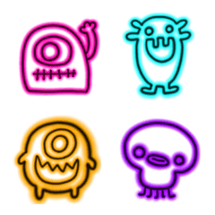 colorful neon monster