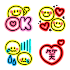 colorful smile neon Emoji (3)