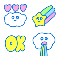cute blue cloud emoji