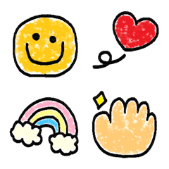Emoji drawn with crayons 2