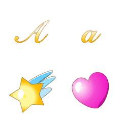Fashionable gradient Emoji 1 Alphabet