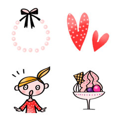 Adult cute girly mix emoji