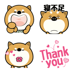Shiba dog & Various emoji.