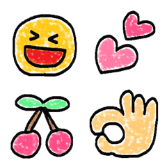 Emoji drawn with crayons 3