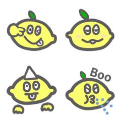 シンプルかわいいレモン君Emoji