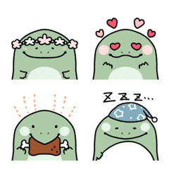 Very cute and round Lizard emoji